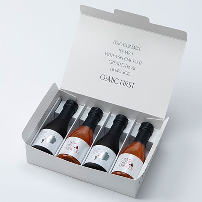 OSMIC FIRST トマトジュース2種類（180ml） 4本セット QUEEN&PRINCESS（糖度15&13）